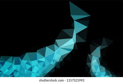 Light BLUE vector blurry hexagon template. Colorful abstract illustration with gradient. Triangular pattern for your business design.
