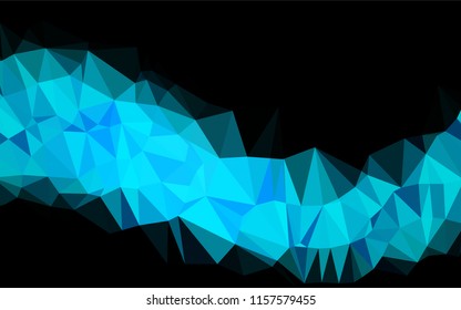 Light BLUE vector blurry hexagon template. An elegant bright illustration with gradient. Triangular pattern for your business design.