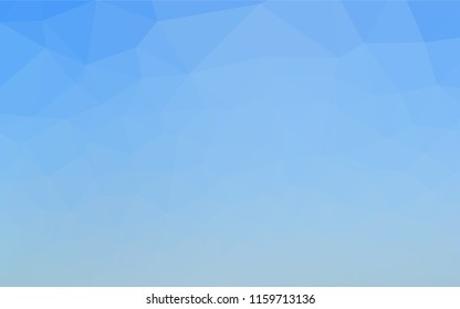Light BLUE vector blurry hexagon template. Colorful abstract illustration with gradient. Triangular pattern for your business design.