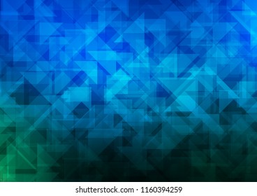 Light BLUE vector blurry hexagon blurry triangle. A completely new color illustration in a vague style. A completely new design for your business.