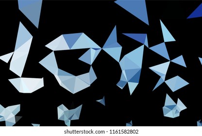 Light BLUE vector blurry hexagon texture. Triangular geometric sample with gradient.  A completely new design for your business.