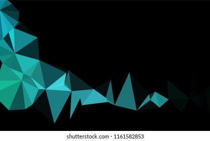 Light BLUE vector blurry hexagon template. Geometric illustration in Origami style with gradient.  Triangular pattern for your business design.