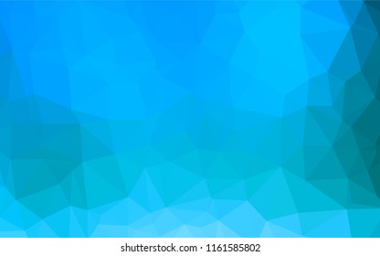 Light BLUE vector blurry hexagon template. Geometric illustration in Origami style with gradient.  Brand new style for your business design.