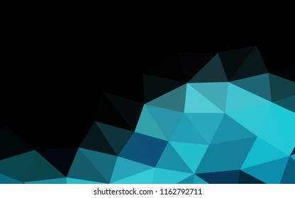 Light BLUE vector blurry hexagon blurry triangle. Creative geometric illustration in Origami style with gradient. A completely new template for your business design.