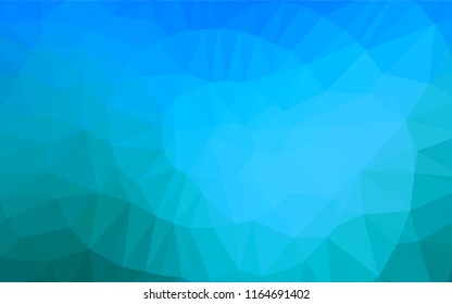 Light BLUE vector blurry hexagon pattern. Creative geometric illustration in Origami style with gradient. Brand new design for your business.