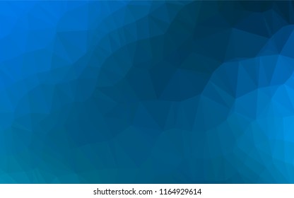Light BLUE vector blurry hexagon template. Brand new colored illustration in blurry style with gradient. Triangular pattern for your business design.