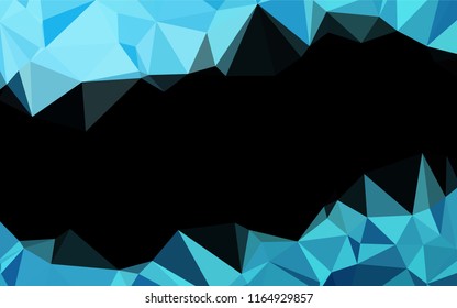 Light BLUE vector blurry hexagon template. Shining illustration, which consist of triangles. The completely new template can be used for your brand book.