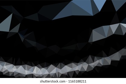 Light BLUE vector blurry hexagon pattern. Shining illustration, which consist of triangles. The completely new template can be used for your brand book.