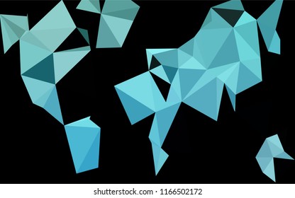 Light BLUE vector blurry hexagon pattern. Shining illustration, which consist of triangles. Brand new style for your business design.