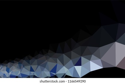 Light BLUE vector blurry hexagon pattern. Triangular geometric sample with gradient.  Brand new style for your business design.