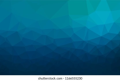 Light BLUE vector blurry hexagon texture. Creative illustration in halftone style with gradient. Triangular pattern for your business design.