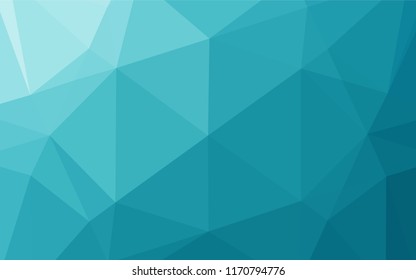 Light BLUE vector blurry hexagon texture. Triangular geometric sample with gradient.  The textured pattern can be used for background.