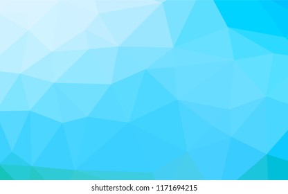 Light BLUE vector blurry hexagon pattern. Shining illustration, which consist of triangles. The template can be used as a background for cell phones.