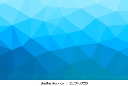 Light BLUE vector blurry hexagon pattern. Shining illustration, which consist of triangles. The template can be used as a background for cell phones.