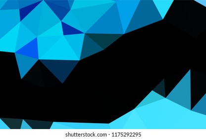 Light BLUE vector blurry hexagon template. Glitter abstract illustration with an elegant design. Triangular pattern for your business design.