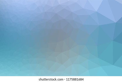 Light BLUE vector blurry hexagon template. Triangular geometric sample with gradient.  A completely new template for your business design.