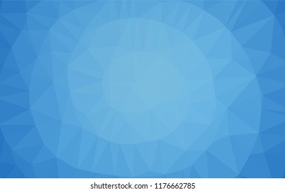 Light BLUE vector blurry hexagon texture. Triangular geometric sample with gradient.  The completely new template can be used for your brand book.
