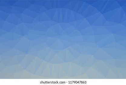 Light BLUE vector blurry hexagon template. Shining illustration, which consist of triangles. The best triangular design for your business.