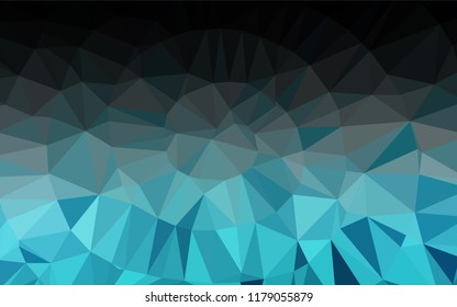 Light BLUE vector blurry hexagon pattern. Geometric illustration in Origami style with gradient.  A completely new design for your business.
