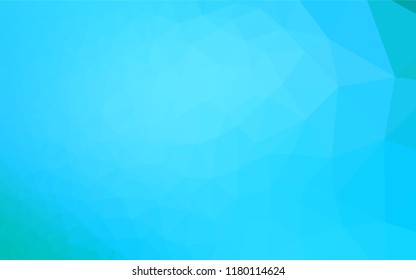 Light BLUE vector blurry hexagon template. Shining illustration, which consist of triangles. The template can be used as a background for cell phones.