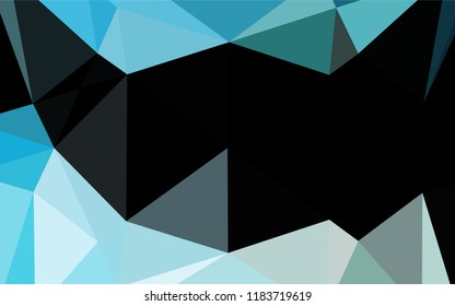 Light BLUE vector blurry hexagon template. A completely new color illustration in a vague style. The elegant pattern can be used as part of a brand book.