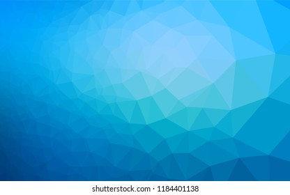 Light BLUE vector blurry hexagon texture. Triangular geometric sample with gradient.  Brand new design for your business.