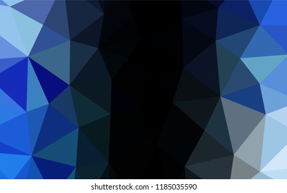 Light BLUE vector blurry hexagon template. Geometric illustration in Origami style with gradient.  A completely new template for your business design.