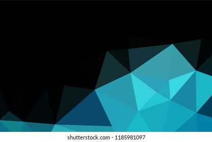 Light BLUE vector blurry hexagon pattern. Triangular geometric sample with gradient.  The completely new template can be used for your brand book.