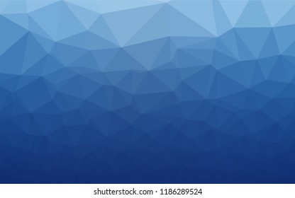 Light BLUE vector blurry hexagon pattern. Geometric illustration in Origami style with gradient.  A completely new template for your business design.