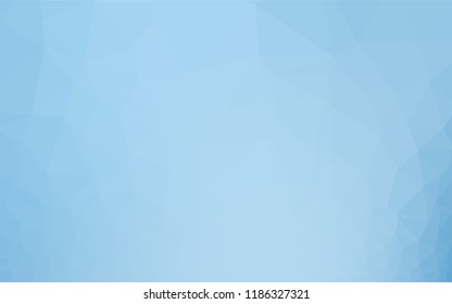 Light BLUE vector blurry hexagon template. Shining illustration, which consist of triangles. The template can be used as a background for cell phones.