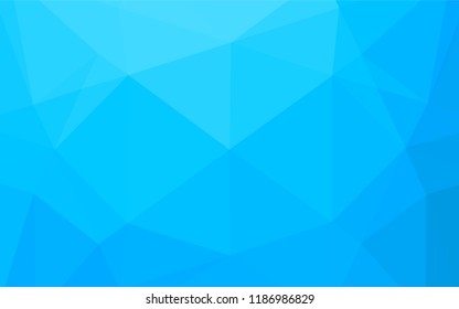 Light BLUE vector blurry hexagon pattern. An elegant bright illustration with gradient. The best triangular design for your business.