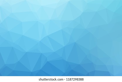 Light BLUE vector blurry hexagon pattern. Geometric illustration in Origami style with gradient.  The best triangular design for your business.