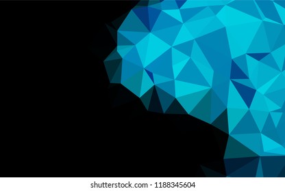 Light BLUE vector blurry hexagon template. Shining colored illustration in a Brand new style. The polygonal design can be used for your web site.