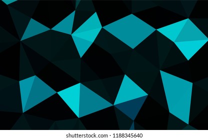 Light BLUE vector blurry hexagon pattern. Triangular geometric sample with gradient.  The elegant pattern can be used as part of a brand book.