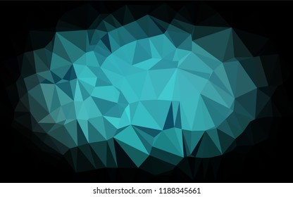Light BLUE vector blurry hexagon texture. Colorful abstract illustration with gradient. Triangular pattern for your business design.
