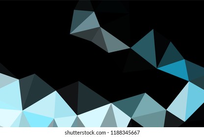 Light BLUE vector blurry hexagon template. Geometric illustration in Origami style with gradient.  A completely new design for your business.
