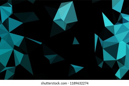 Light BLUE vector blurry hexagon template. An elegant bright illustration with gradient. Triangular pattern for your business design.