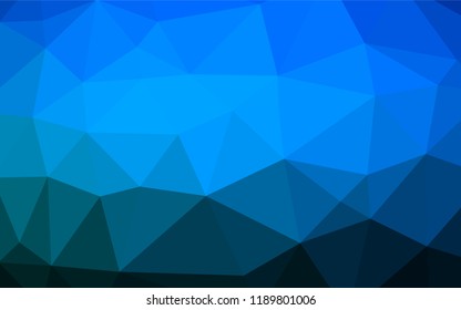 Light BLUE vector blurry hexagon pattern. A sample with polygonal shapes. A completely new design for your business.