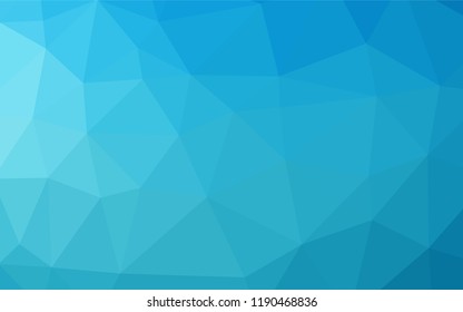 Light BLUE vector blurry hexagon pattern. Glitter abstract illustration with an elegant design. The template can be used as a background for cell phones.
