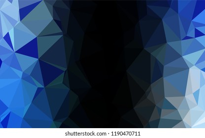 Light BLUE vector blurry hexagon template. Creative geometric illustration in Origami style with gradient. The elegant pattern can be used as part of a brand book.