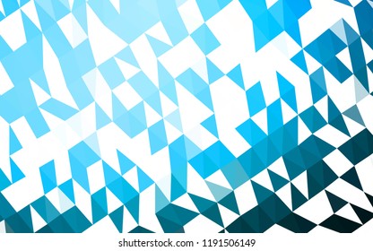 Light BLUE vector blurry hexagon texture. Colorful abstract illustration with gradient. The best triangular design for your business.