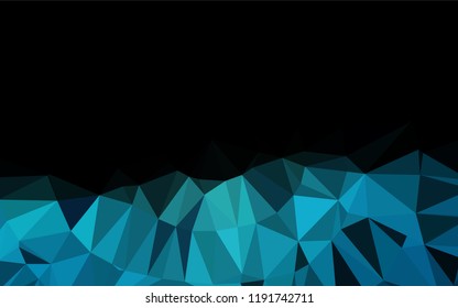 Light BLUE vector blurry hexagon texture. Triangular geometric sample with gradient.  The elegant pattern can be used as part of a brand book.