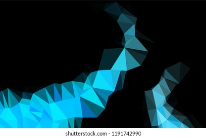 Light BLUE vector blurry hexagon template. Colorful abstract illustration with gradient. Triangular pattern for your business design.