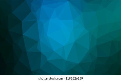 Light BLUE vector blurry hexagon pattern. An elegant bright illustration with gradient. Triangular pattern for your business design.