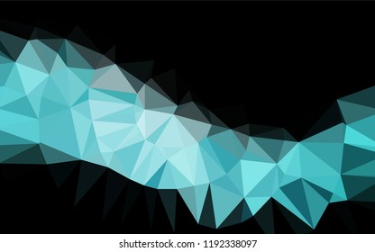 Light BLUE vector blurry hexagon template. Geometric illustration in Origami style with gradient.  A new texture for your design.