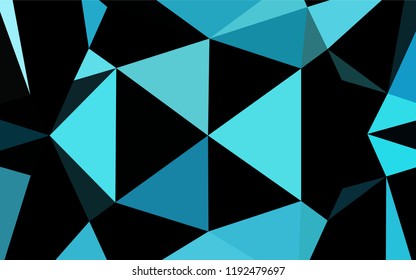 Light BLUE vector blurry hexagon template. Brand new colored illustration in blurry style with gradient. A completely new design for your business.
