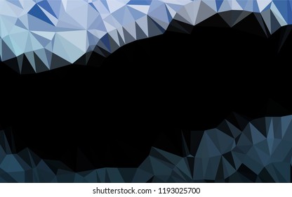 Light BLUE vector blurry hexagon pattern. A vague abstract illustration with gradient. The template can be used as a background for cell phones.