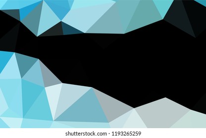 Light BLUE vector blurry hexagon template. Modern geometrical abstract illustration with gradient. The completely new template can be used for your brand book.