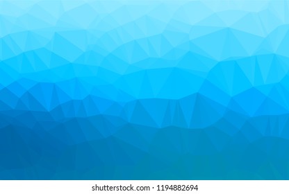 Light BLUE vector blurry hexagon texture. Creative geometric illustration in Origami style with gradient. The completely new template can be used for your brand book.