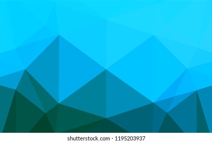Light BLUE vector blurry hexagon texture. Colorful illustration in abstract style with gradient. Triangular pattern for your business design.